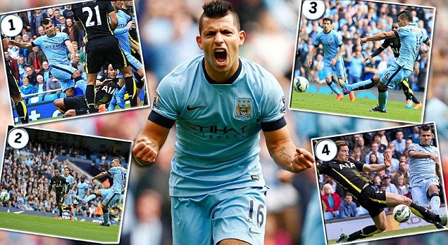 Aguero Borong Empat Gol Gilas Tottenham 4-1